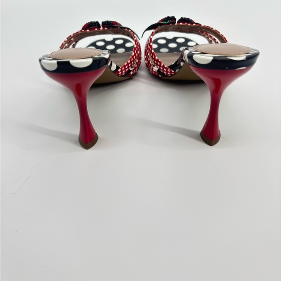 Betsey Johnson Clovr Red and White Ladybug Embellished Slip On Sandal - Picture 7 of 15